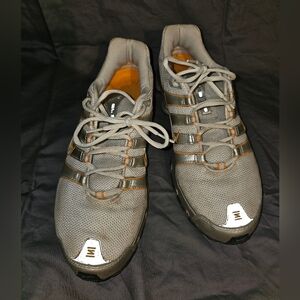 Stylish Gray and Orange Athletic Shoes